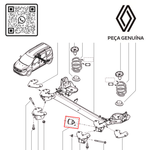 RN 40923R BUCHA DO EIXO TRASEIRO KANGOO II 2022 EM DIANTE 550440923R -5-